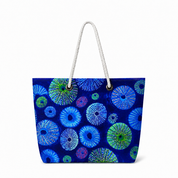 Sea Urchin Recycled Sail Bag | Original Coastal Art – Large