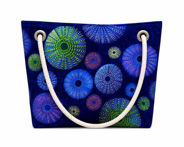 Sea Urchin Recycled Sail Bag | Original Coastal Art – Large