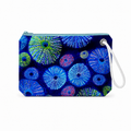 Sea Urchin wristlet recycled sail bag with zipper closure