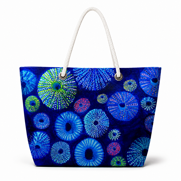 Sea Urchin Recycled Sail Bag | Original Coastal Art – XL