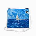 Starry Sailboat recycled sail Crossbody bag