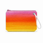 Sunset wristlet recycled sail bag with zipper closure