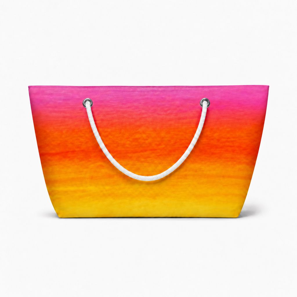 Sunset XXL recycled sail tote bag
