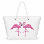 Two Flamingos large recycled sail tote bag handcrafted in Florida