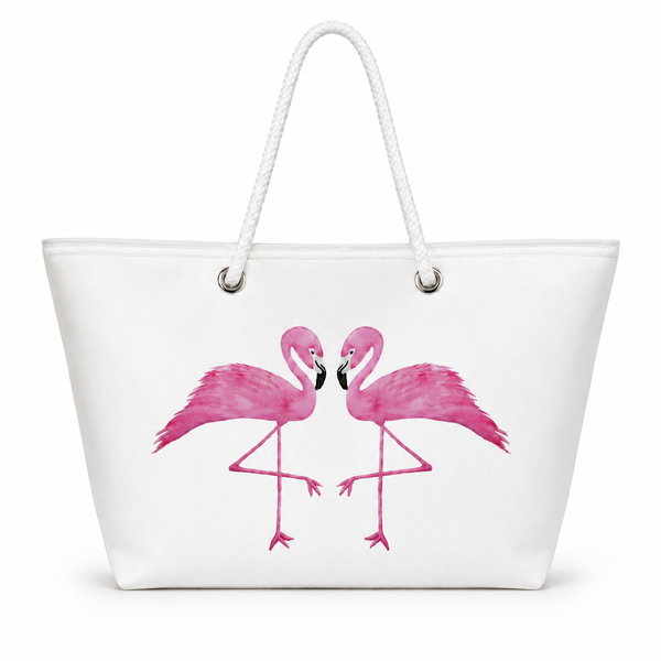 Two Flamingos Recycled Sail Bag | Original Florida Art