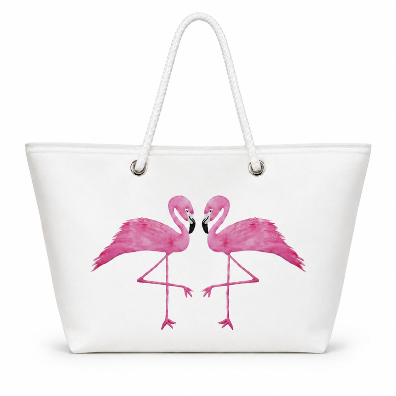 Two Flamingos Recycled Sail Bag | Original Florida Art