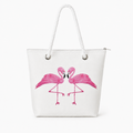 Two Flamingos medium recycled sail tote bag with zipper closure