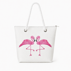 Two Flamingos medium recycled sail tote bag with zipper closure