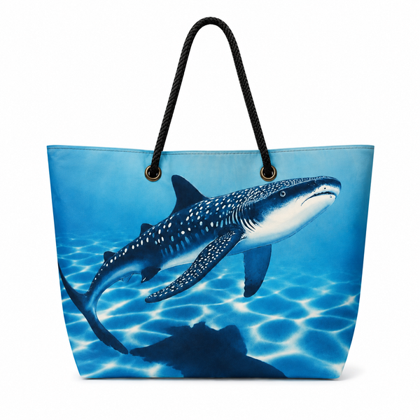 Whale Shark Recycled Sail Bag | Original Florida Art – Large