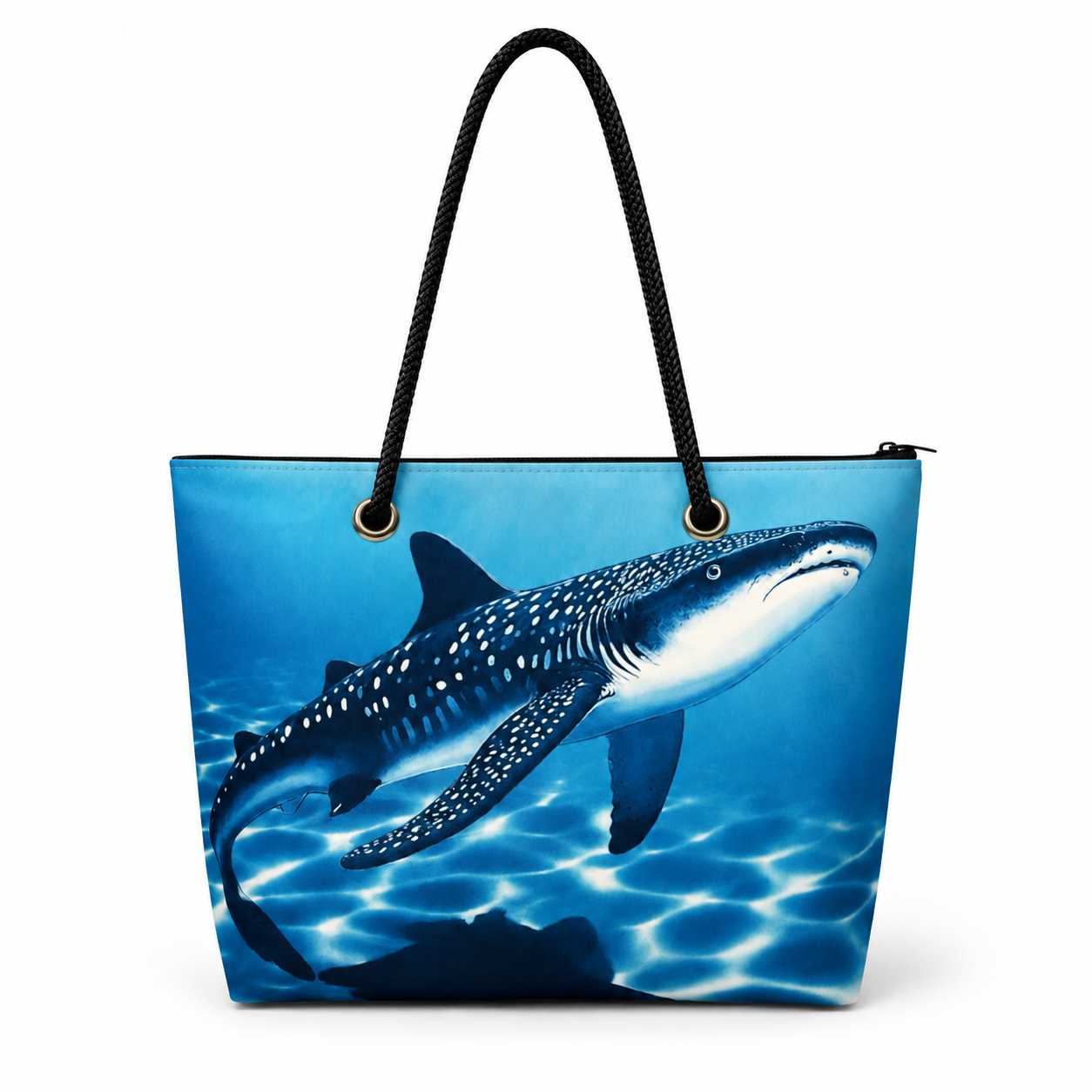 Whale Shark medium recycled sail tote