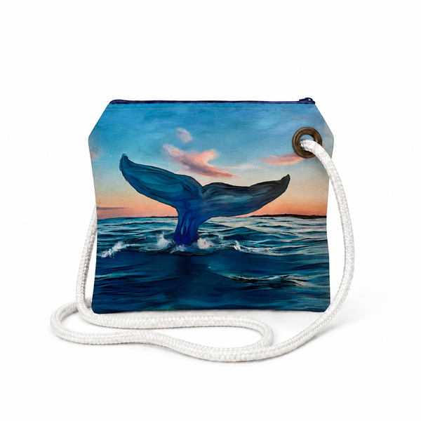 Whale Tail Recycled Sail Bag | Original Florida Art – Crossbody