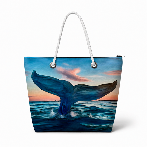 Whale Tail Recycled Sail Bag | Original Florida Art – Medium