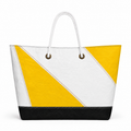 Yellow and white spinnaker recycled sail bag - XXL